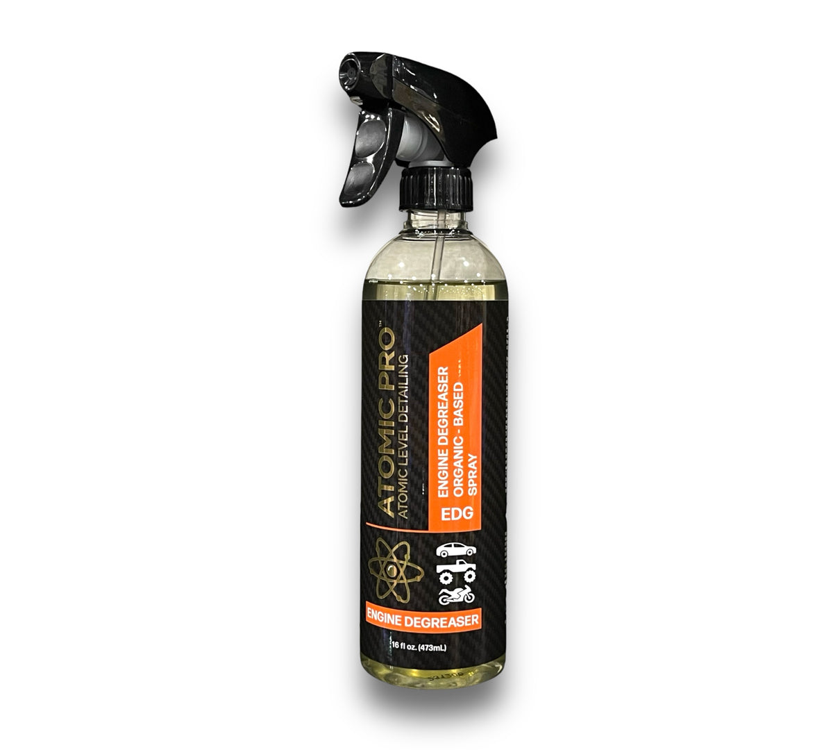 ATOMIC PRO Engine Degreaser is non hazardous degreaser and multi purpose cleaner 